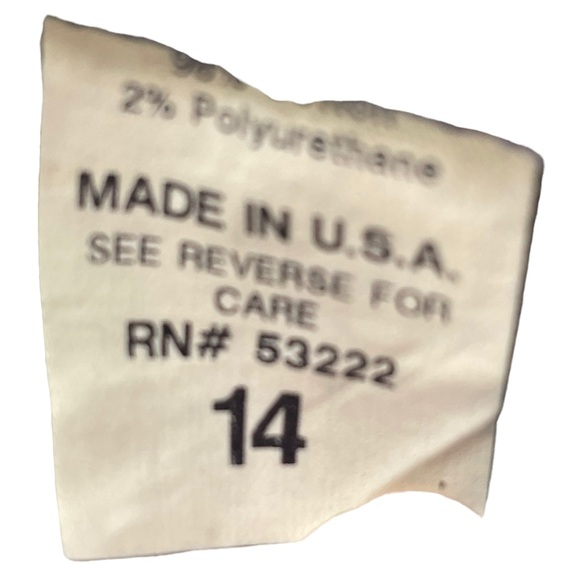 David Kahn Jeanswear Two Tone Heavy Stitching & Brass Hardware Jeans in Size 14 - Picture 16 of 16